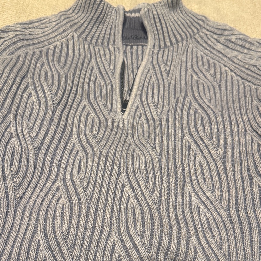Tommy Bahama Blue Cable Knit Sweater